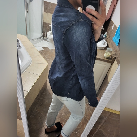 Dark blue jean jacket / Veste en jean bleu foncé - Picture 2 of 11